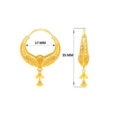 22k Yellow Gold Medium Fancy and Stylish Earrings
